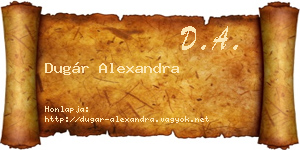 Dugár Alexandra névjegykártya
